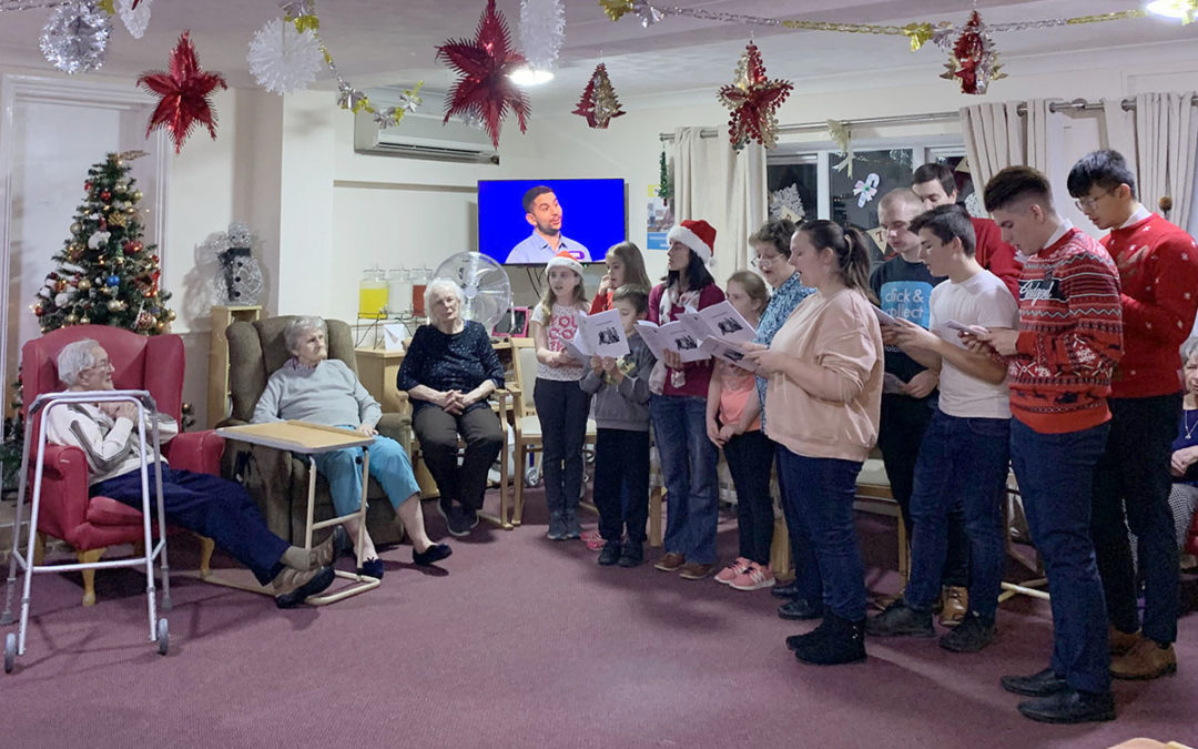 Christmas Carolling at Lulworth House Residential Care Home