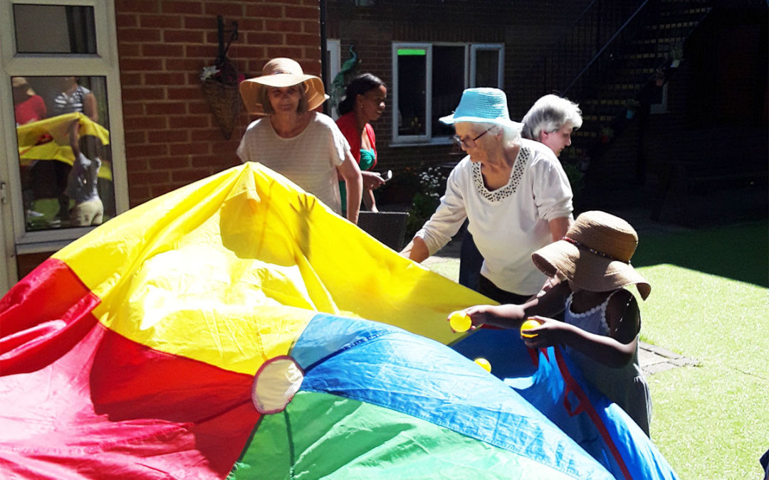 Fun with pre schoolers and pets at Lulworth House Residential Care Home