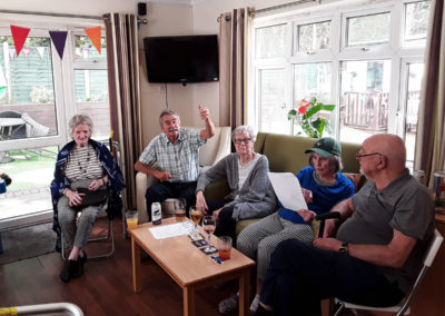 Residents at Lulworth House enjoying a pub afternoon