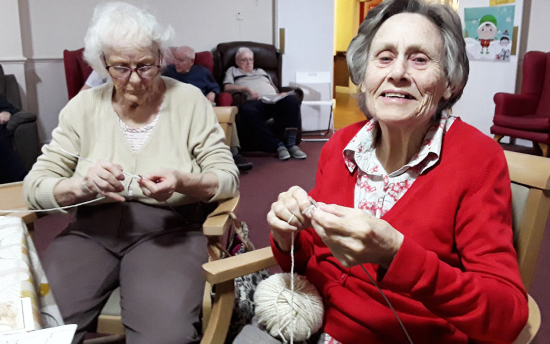 Namaste, knitting and fundraising at Lulworth House Residential Care Home