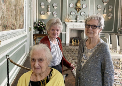 Three ladies from Lulworth in a room at Leeds Castle