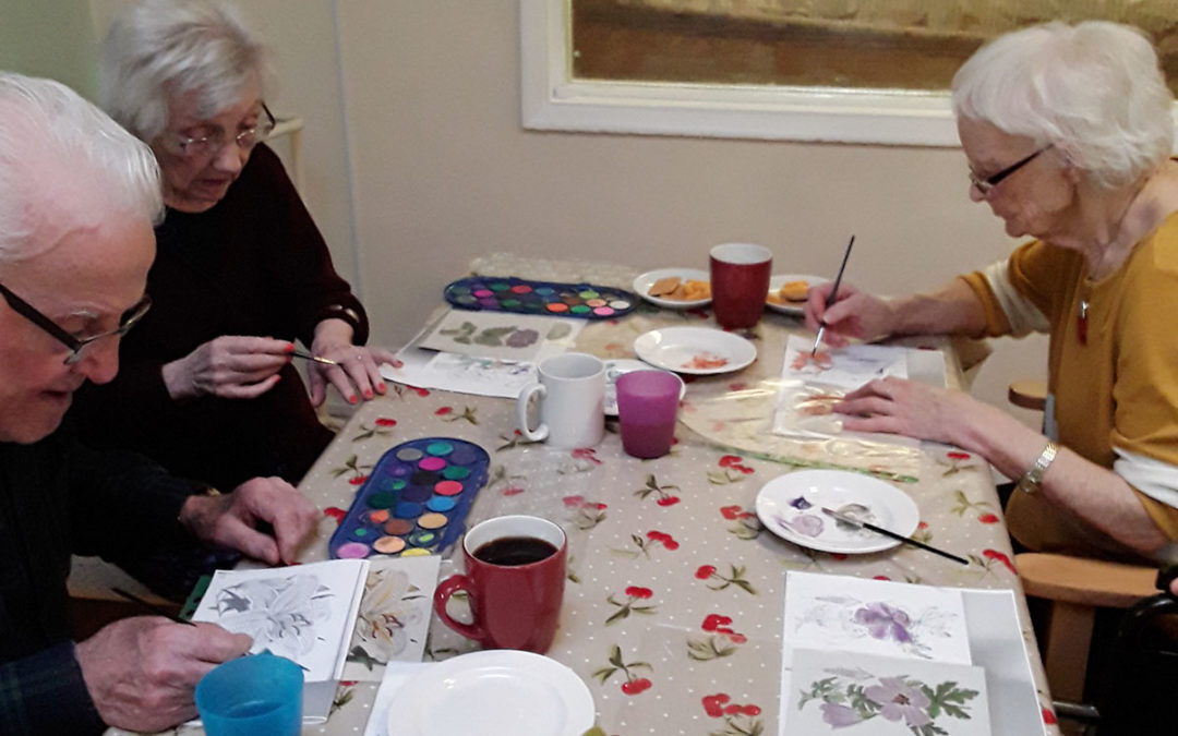 A focus on painting at Lulworth House Residential Care Home