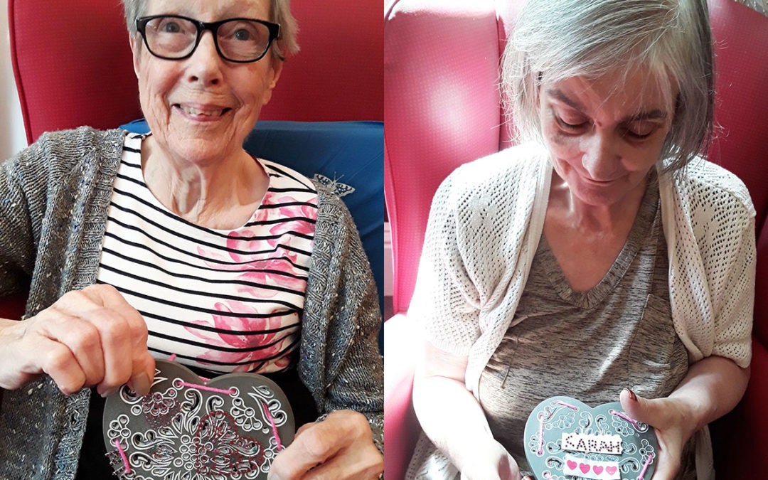 Sensory crafts at Lulworth House Residential Care Home