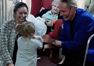 Marco the Magician entertaining Lulworth house residents with close up magic