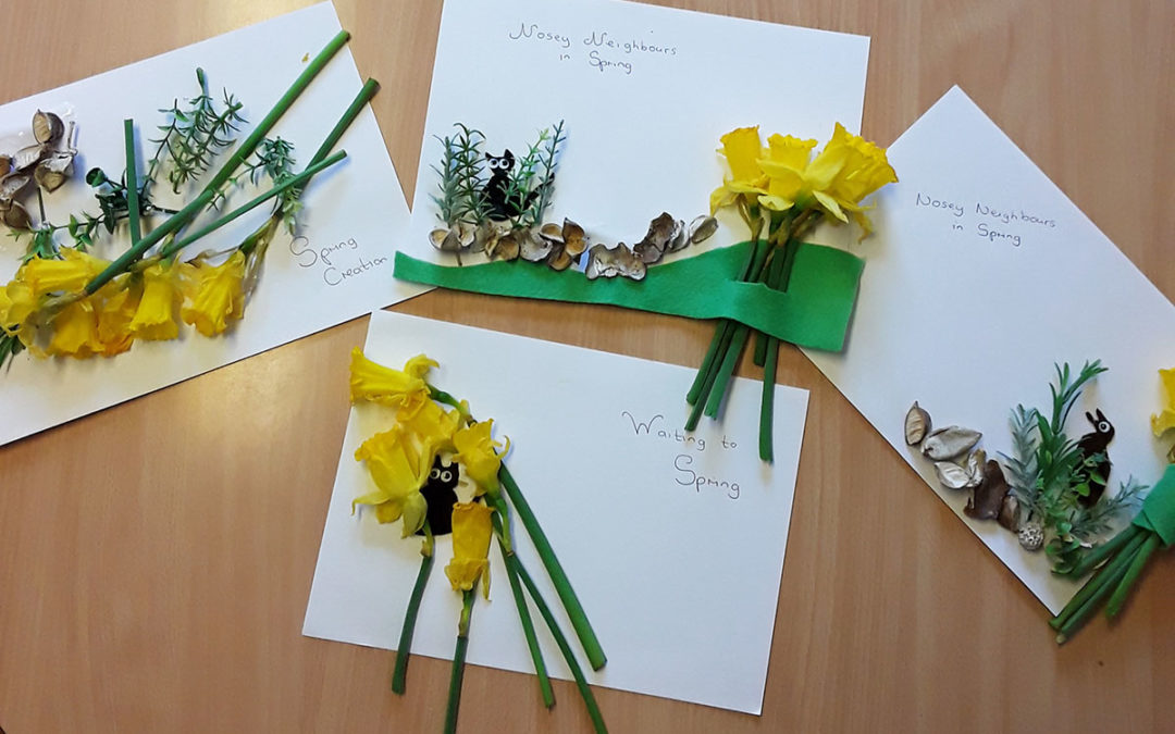 Clever spring crafts at Lulworth House Residential Care Home