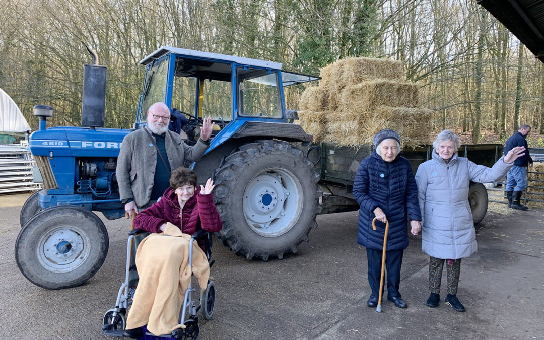 Lulworth House Residential Care Home residents have fun at the farm