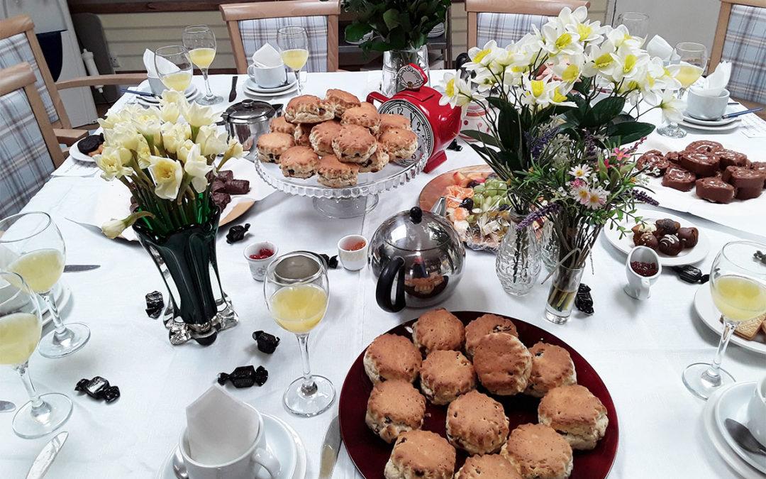 Lulworth House Residential Care Home ladies enjoy Mothers Day cream tea