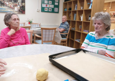 Lulworth House Residential Care Home residents at a baking session together