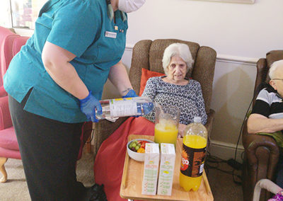 Lulworth House Residential Care Home residents mixing mocktails