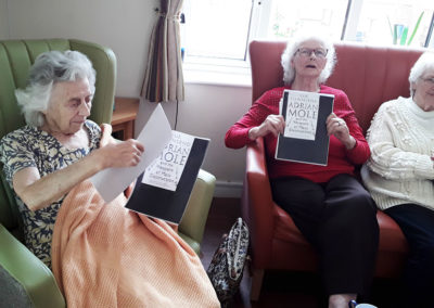 Lulworth House Residential Care Home residents at their Book Club together