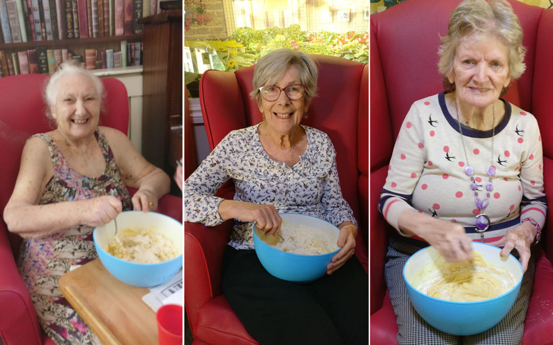 Baking shortbread at Lulworth House Residential Care Home