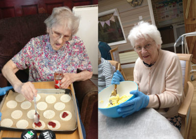 Lulworth House Residential Care Home residents enjoying a cookery session