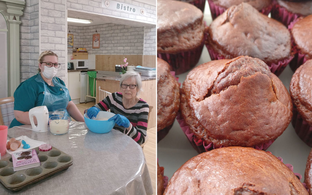 Making muffins at Lulworth House Residential Care Home