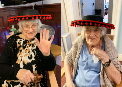 Lulworth House Residential Care Home ladies in Spanish hats