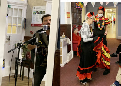 Singer Santino performing at Lulworth House Residential Care Home