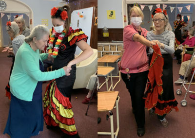 Lulworth House Residential Care Home doing Spanish dancing