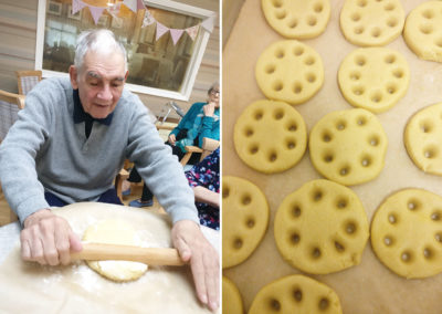 Making themed biscuits at Lulworth House Residential Care Home