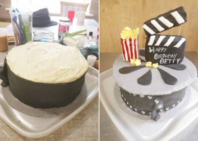 A movie themed birthday cake
