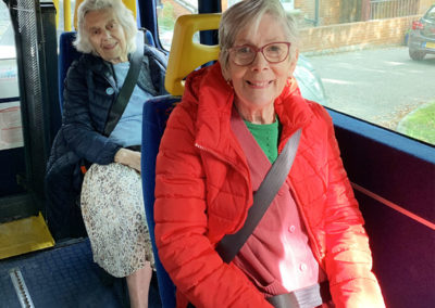 Residents at Lulworth House Residential Care Home on their minibus