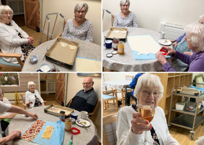 Residents making jam tarts at Lulworth House
