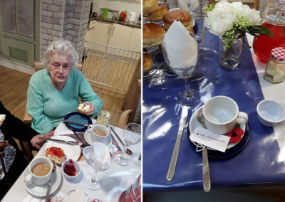 Remembrance afternoon tea at Lulworth House Residential Care Home