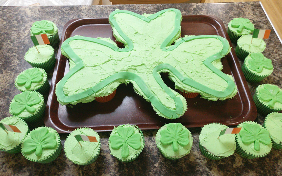 St Patricks Day baking at Lulworth House Residential Care Home