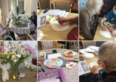Easter arts and crafts at Lulworth House Residential Care Home