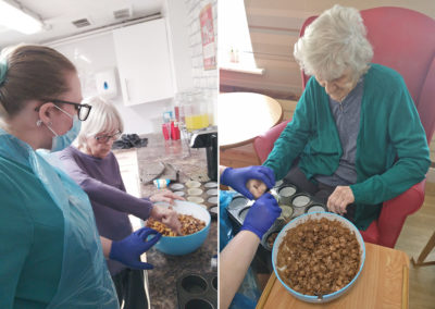 Rice Krispie cake making at Lulworth House Residential Care Home