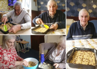Lulworth House Residential Care Home residents making flapjacks