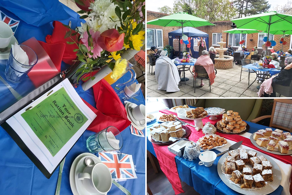 Lulworth House Residential Care Home decorated for VE Day celebrations