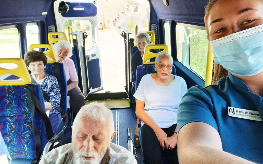 Lulworth House Residential Care Home residents enjoy sightseeing in their minibus