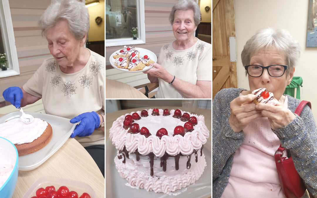 Baking Club cake decorating and chocolate treats at Lulworth House Residential Care Home