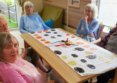 Halloween painting at Lulworth House Residential Care Home