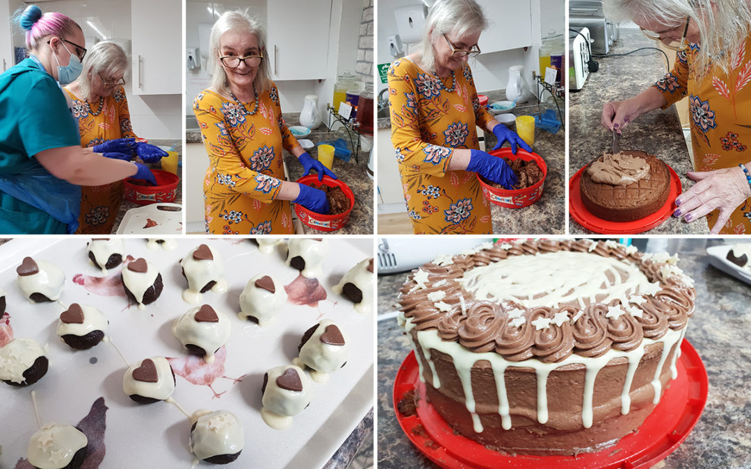 Cake and cake truffles at Lulworth House Residential Care Home
