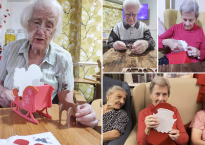 Festive crafts at Lulworth House Residential Care Home