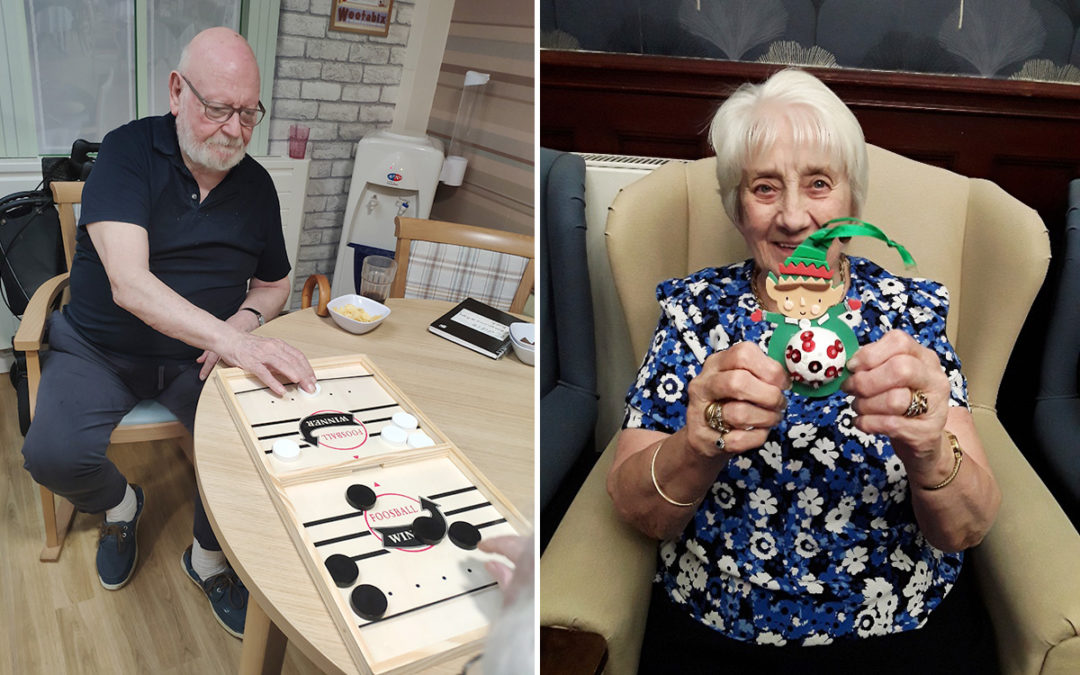 Gents afternoon and festive crafts at Lulworth House Residential Care Home