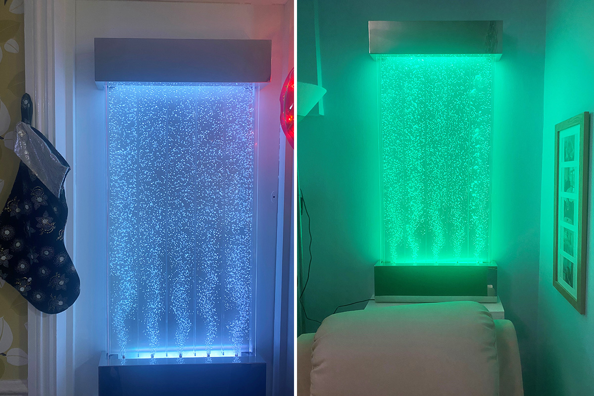 Sensory bubble walls gifted to Lulworth House Residential Care Home