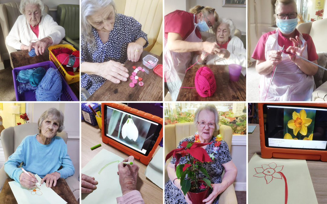 Sharing feelings and flowers at Lulworth House Residential Care Home