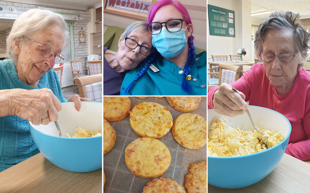Making cheese rounds at Lulworth House Residential Care Home