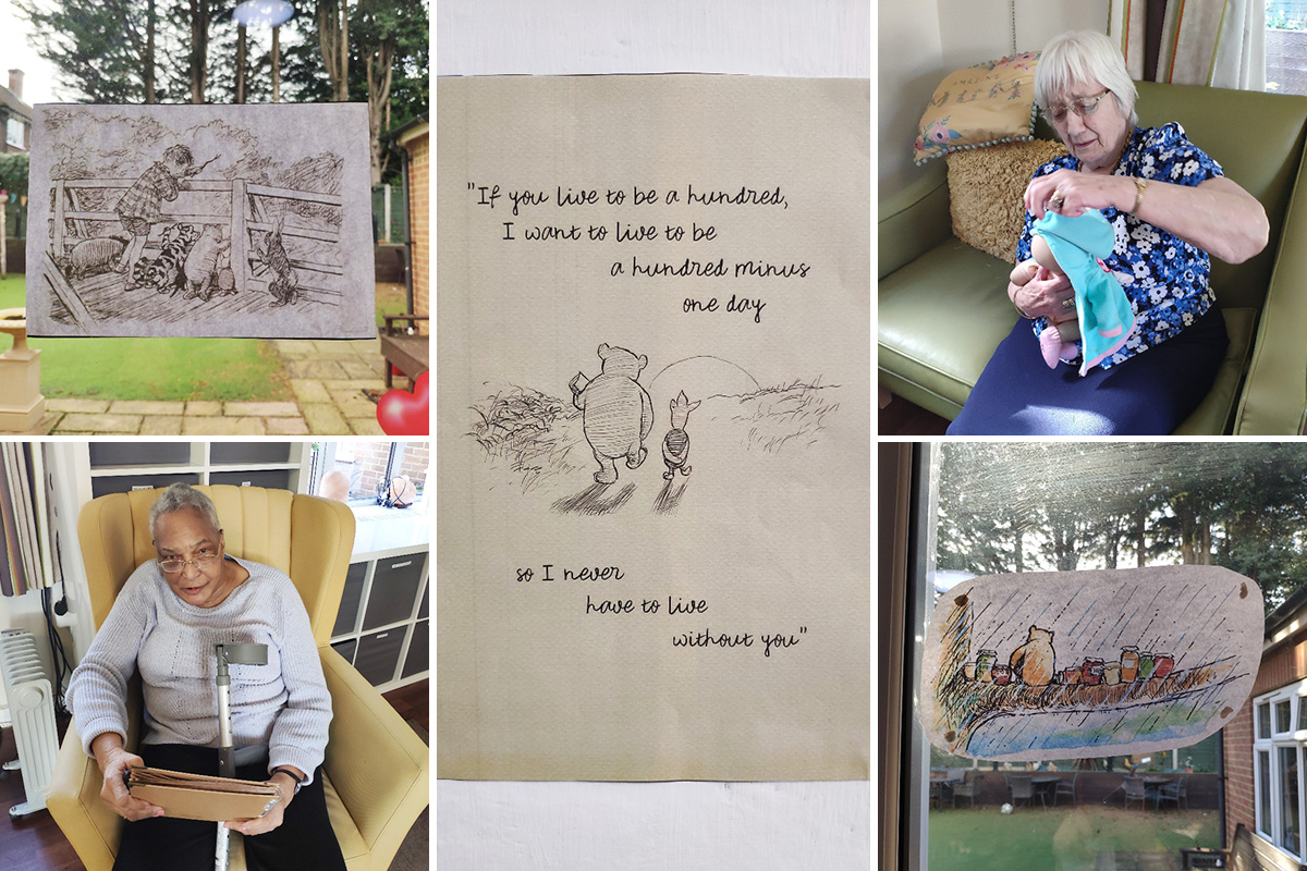 Winnie the Pooh decorations at Lulworth House Residential Care Home