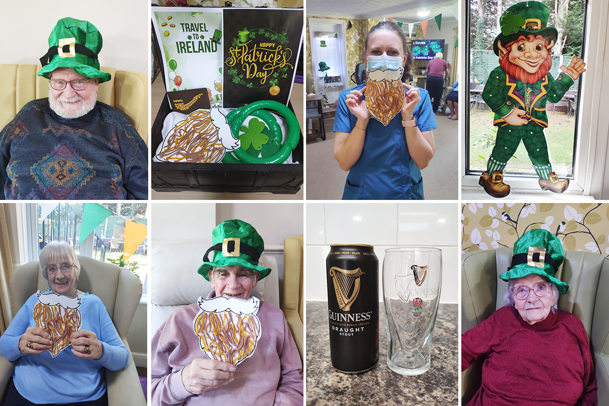 Lulworth House Residential Care Home residents enjoy a jolly St Patricks Day