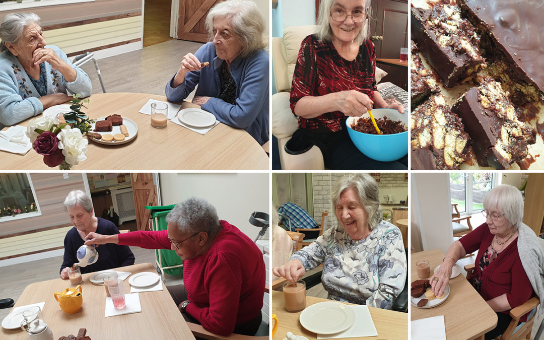 Chocolate treats and a tea party at Lulworth House Residential Care Home