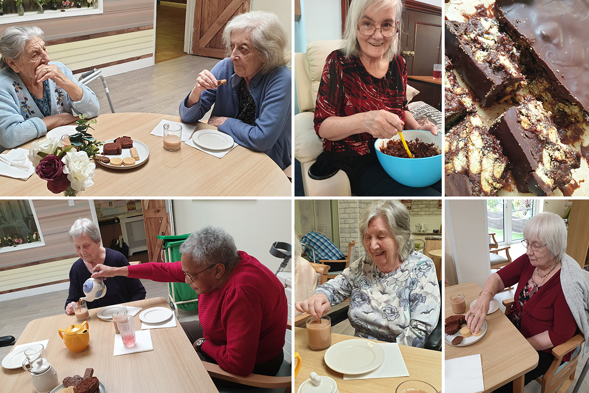 Chocolate treats and a tea party at Lulworth House Residential Care Home