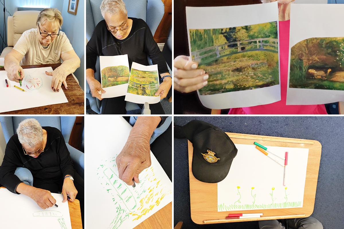 Art Club and National Radio Day at Lulworth House Residential Care Home