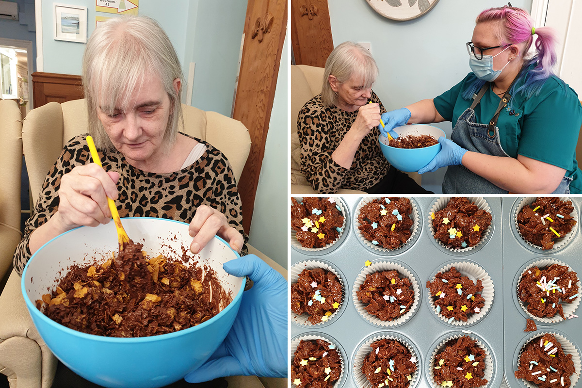 Baking and recycling at Lulworth House Residential Care Home