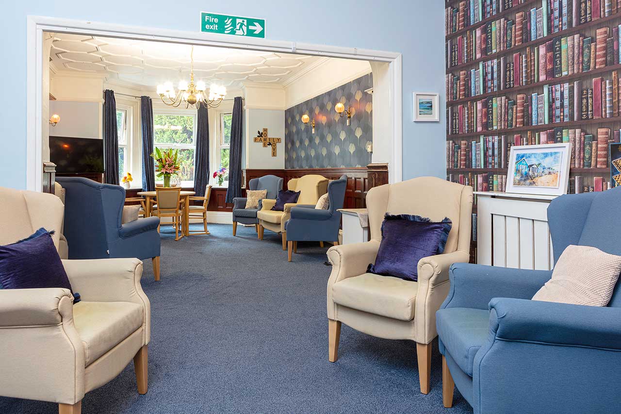 One of the lounges at Lulworth House Residential Care Home