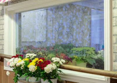 The flower shop decal at Lulworth House Residential Care Home