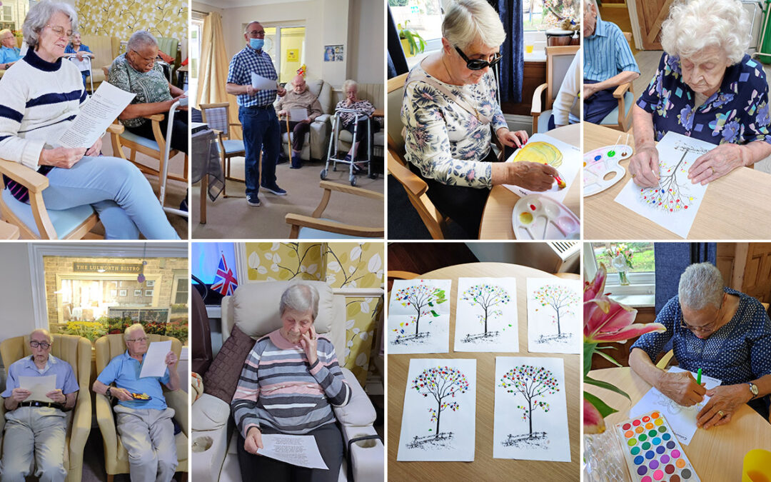 Church service and autumnal art at Lulworth House Residential Care Home