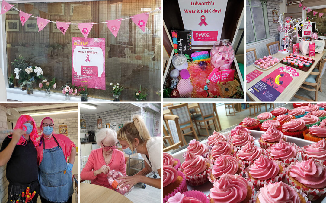 Wearing It Pink for Breast Cancer Awareness at Lulworth House Residential Care Home