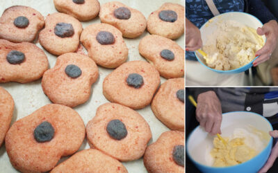 Making poppy shortbreads at Lulworth House Residential Care Home